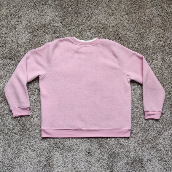 Vintage Tradition Pink Paisley and Floral Pullover Sweater Fleece Large - Picture 6 of 9